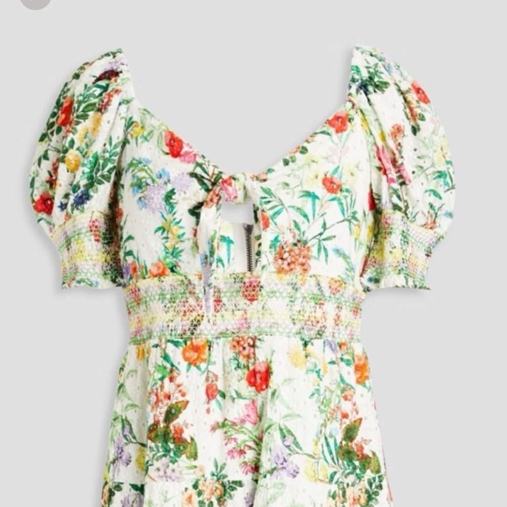 Alice and Olivia Kristie Floral Mini Dress